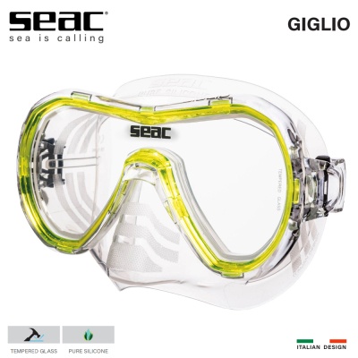 Seac Giglio| Силиконова маска (жълта рамка)