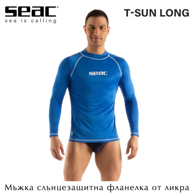 Seac T Sun Long Man | Рубашка из лайкры (синяя, длинный рукав)