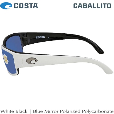 Слънчеви очила Costa Caballito | White Black | Blue Mirror 580P | CL 30 OBMP
