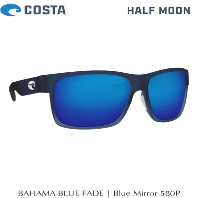 Sunglasses | Costa | Half Moon | Bahama Blue Fade - Blue Mirror 580P |  HFM 193 OBMP