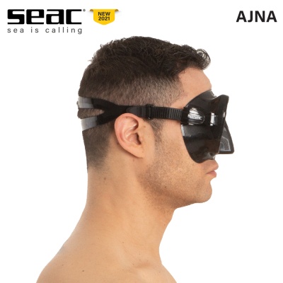 Безрамкова маска за гмуркане Seac Sub Ajna Black | Ново 2021 | Черна рамка