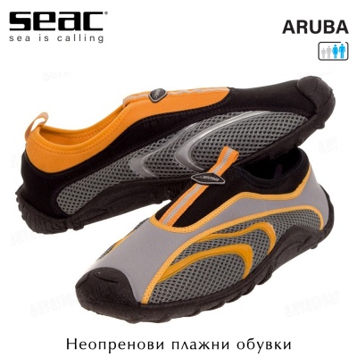 Seac Sub Aruba | Неопренови плажни обувки в черно и оранжево