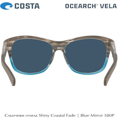 Очки Costa Ocearch Vela | Блестящий прибрежный Fade | Голубое зеркало 580P