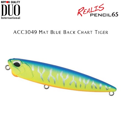 DUO Realis Pencil 65 | ACC3049 Mat Blue Back Chart Tiger