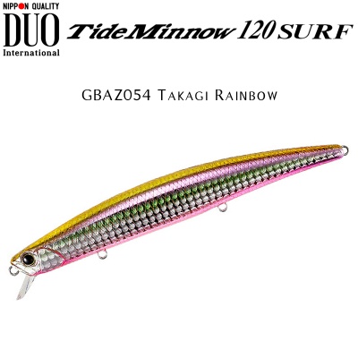 DUO Tide Minnow 120 SURF | GBAZ054 Takagi Rainbow