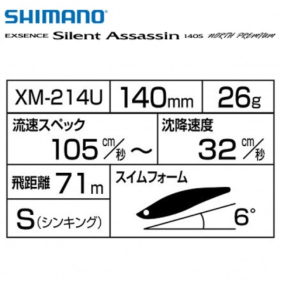 Shimano Exsence Silent Assassin 140S NORTH PREMIUM | Features