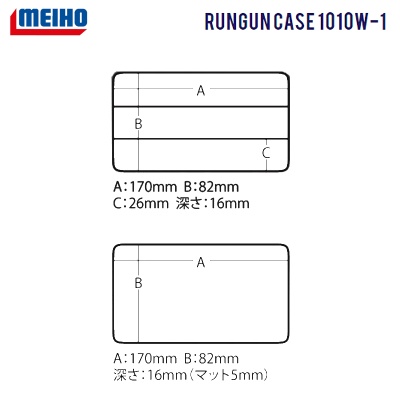 MEIHO Rungun Case 1010W-1 Red | Размери