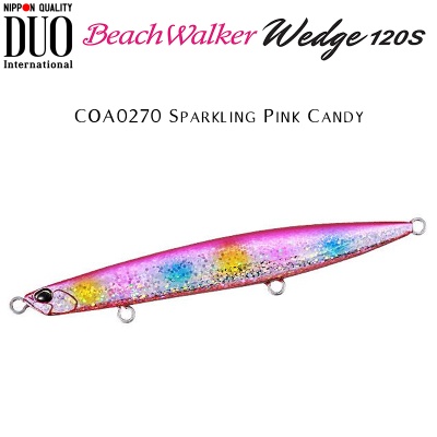 DUO Beach Walker Wedge 120S | COA0270 Sparkling Pink Candy