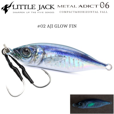 Little Jack Metal Adict Type-06 | #02 Blue Aji Glow Fin