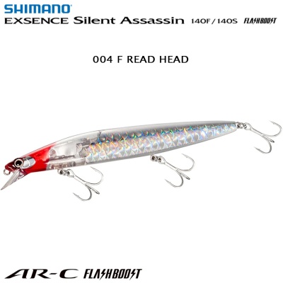 Shimano Exsence Silent Assassin 140S Flash Boost | 004 F RED HEAD