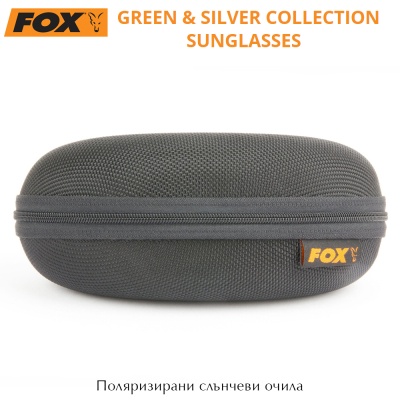 Fox Collection Green/Silver Sunglasses Case