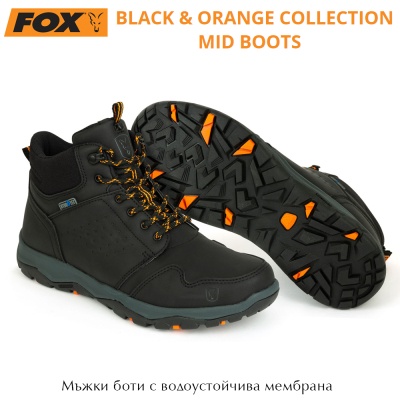 Fox Collection Black & Orange Mid Boots