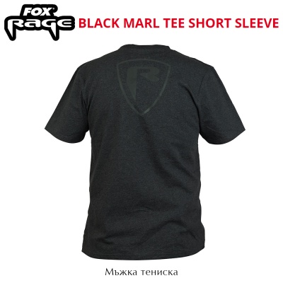 Мъжка тениска с къс ръкав Fox Rage Black Marl Tee Short Sleeve T-shirt