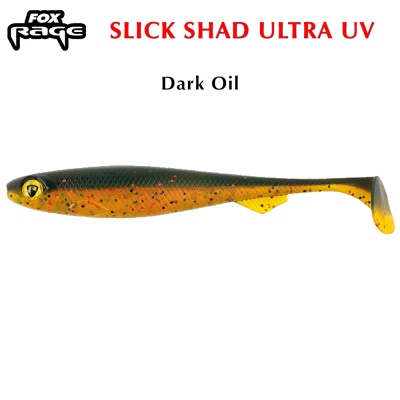 Fox Rage Slick Shad Ultra UV 13 cm | Dark Oil