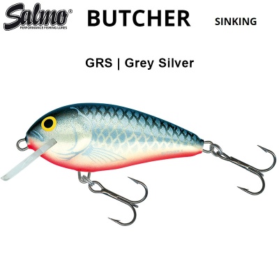 Salmo Butcher 5 Sinking GRS | Grey Silver