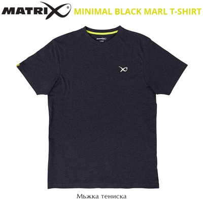 Тениска Matrix Minimal Black Marl T-Shirt