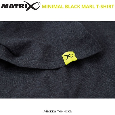 Matrix Minimal Black Marl Man's T-Shirt