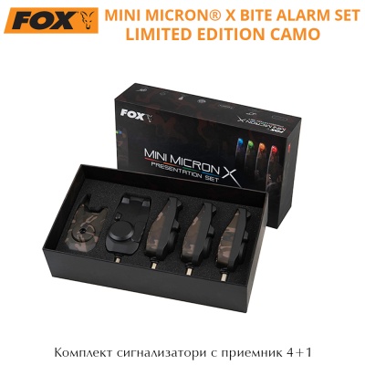 Fox Mini Micron X Limited Edition Camo | Bite Alaram 4 Rod Set | CEI214