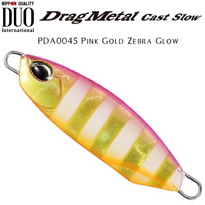 DUO Drag Metal CAST Slow Jig | PDA0045 Pink Gold Zebra Glow