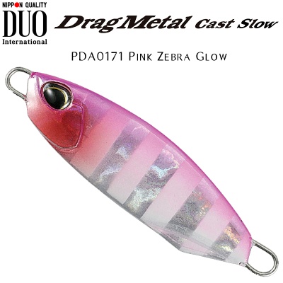 DUO Drag Metal CAST Slow Jig | PDA0171 Pink Zebra Glow