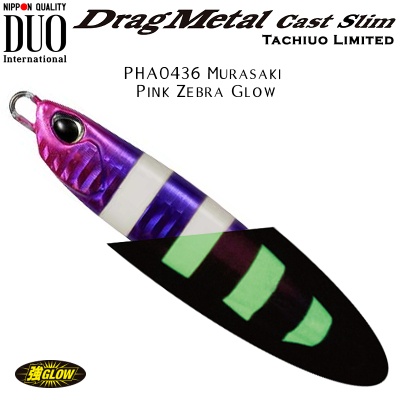 DUO Drag Metal CAST Slim 40g Tachiuo Limited | PHA0436 Murasaki Pink Zebra Glow