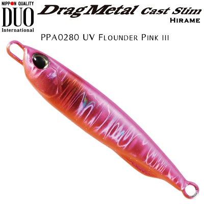 DUO Drag Metal CAST Slim 30g Hirame | PPA0280 UV Flounder Pink III