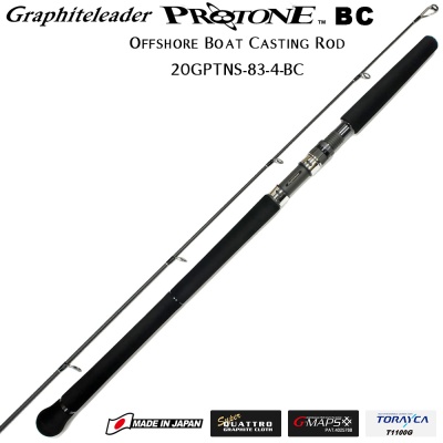 Graphiteleader Protone BC 20GPTNS-83-4-BC | Boat Casting Rod