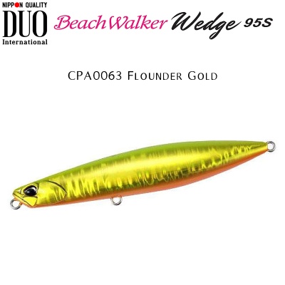 DUO Beach Walker Wedge 95S | CPA0063 Flounder Gold