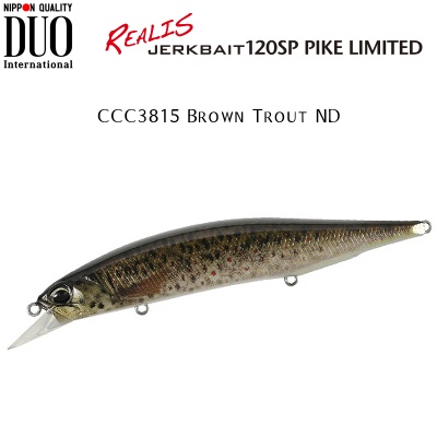 DUO Realis Jerkbait 120SP PIKE Limited | CCC3815 Brown Trout ND