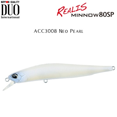 DUO Realis Minnow 80SP | ACC3008 Neo Pearl