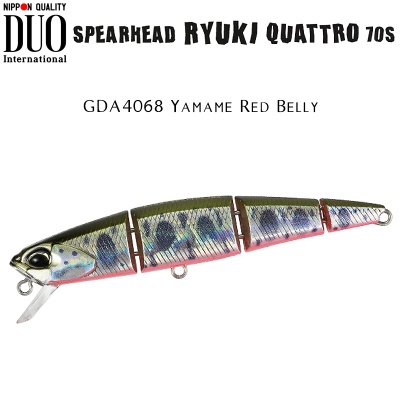 DUO Spearhead Ryuki Quattro 70S | GDA4068 Yamame Red Belly