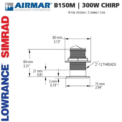 Airmar B150M | Thru-Hull CHIRP Transducer 300W