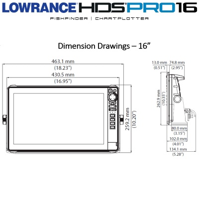 Lowrance HDS PRO 16 with Active Imaging HD 3-in-1 Transducer