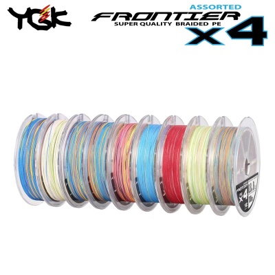 Специална селекция YGK Frontier X4 6х100m | Многоцветно плетено влакно