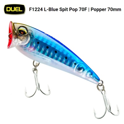Duel L-Blue Spit Popper 70F F1224