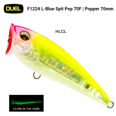 DUEL F1224 | L-Blue Spit Popper 70F | HLCL