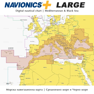 Navionics+ Large | Навигационна карта за Средиземно и Черно море