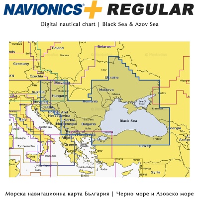 Navionics+ Regular | Навигационна карта на Черно море и Азовско море