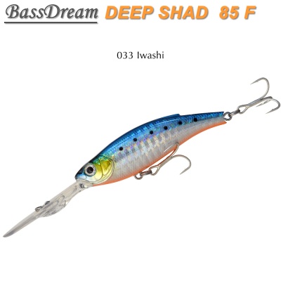 BassDream Deep Shad 85F | 033 Iwashi