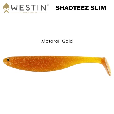 Westin Shad Teez Slim | Motoroil Gold