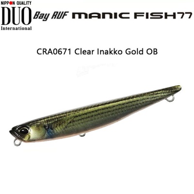 DUO Bay Ruf Manic Fish | CRA0671 Clear Inakko Gold OB