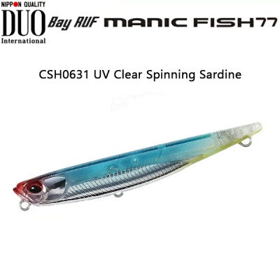 DUO Bay Ruf Manic Fish | CSH0631 UV Clear Spinning Sardine