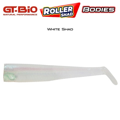 GT-Bio Roller Shad Bodies | White Shad