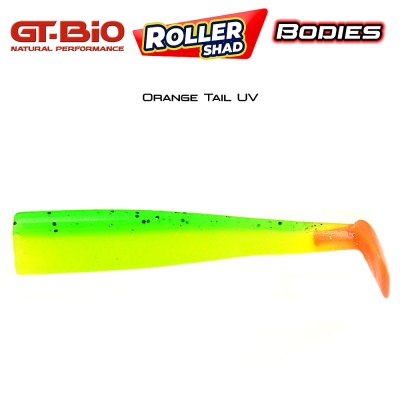 GT-Bio Roller Shad Bodies | Orange Tail UV