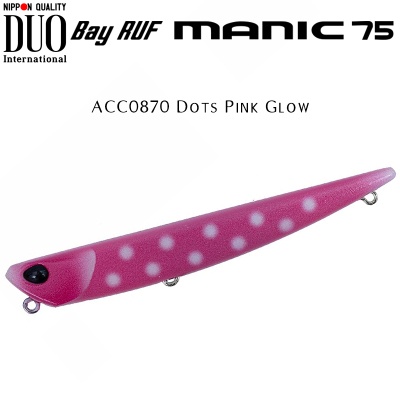 DUO Bay Ruf Manic 75 | ACC0870 Dots Pink Glow