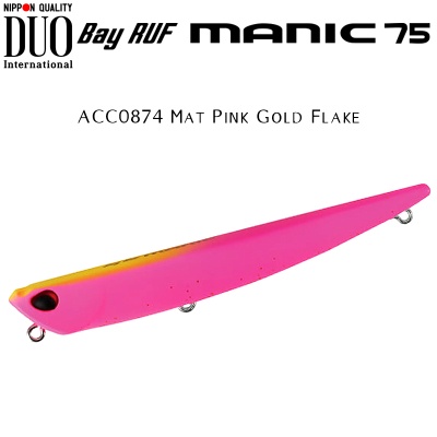 DUO Bay Ruf Manic 75 | ACC0874 Mat Pink Gold Flake