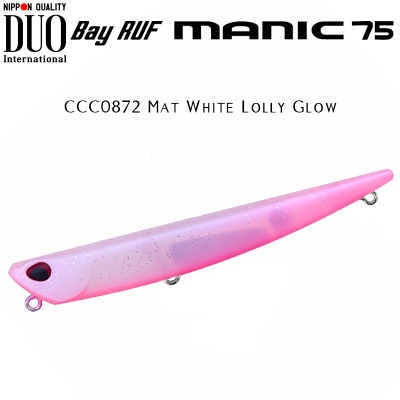 DUO Bay Ruf Manic 75 | CCC0872 Mat White Lolly Glow