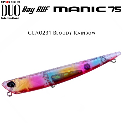 DUO Bay Ruf Manic 75 | GLA0231 Bloody Rainbow