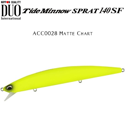 DUO Tide Minnow Sprat 140SF | ACC0028 Matte Chart