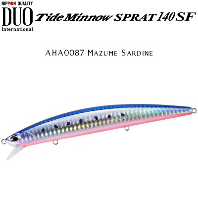 DUO Tide Minnow Sprat 140SF | AHA0087 Mazume Sardine